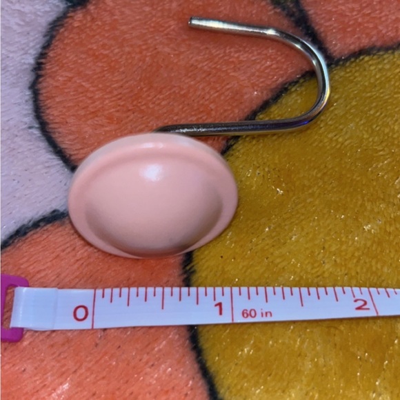 Light Matte Pink Circular Shower Curtain Hooks (12 Pieces) Brand New Looking - Picture 4 of 4